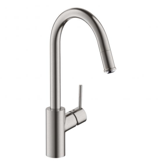 Смеситель для кухни Hansgrohe Talis M52 260 1jet Sbox с вытяжным изливом однорычажный сталь 73864800