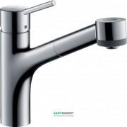 Смеситель для кухни Hansgrohe Talis M52 170 Eco 2jet Sbox с вытяжным изливом однорычажный хром 73869000