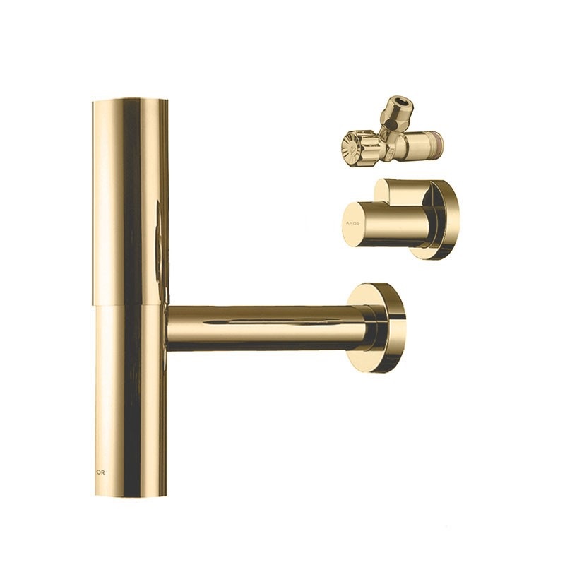 Дизайнерский сифон для раковины Hansgrohe Axor Flowstar золото 51304930