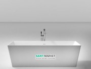 Ванна каменная отдельностоящая прямоугольная Istone Eunice 180х80 см белый матовый WD65149