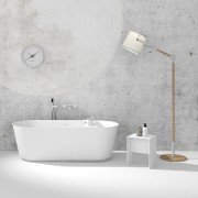 Ванна каменная отдельностоящая овальная Istone Ollie 170х75 см белый матовый WD65160