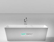 Ванна каменная отдельностоящая прямоугольная Istone Eunice 180х80 см белый матовый WD65149