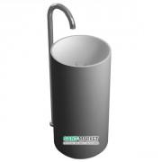 Раковина для ванної окремостояча цільнолита з п'єдесталом IStone Colleen сірий тераццо WD38374 ASH