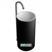 Раковина для ванної окремостояча цільнолита з п'єдесталом IStone Colleen чорний матовий WD38374 BLACK MATTE