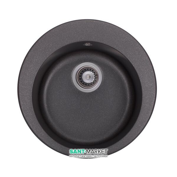 Мийка для кухні Granado Vitoria кругла Ø50,6 см нанограніт black shine 0101