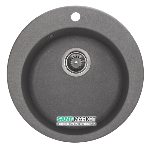 Мийка для кухні Granado Vitoria кругла Ø50,6 см нанограніт grafito 0109