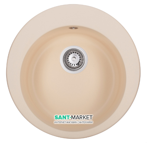 Мийка для кухні Granado Vitoria кругла Ø50,6 см нанограніт ivory 0104