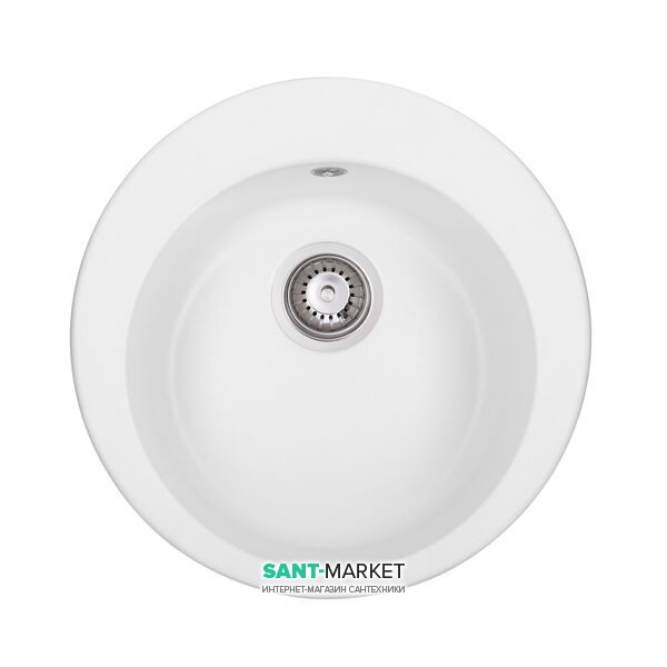 Мойка для кухни Granado Vitoria круглая Ø50,6 см наногранит white 0105