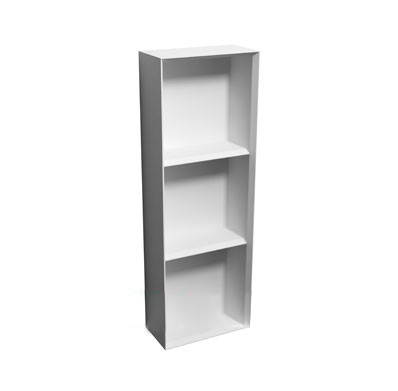 Полочка для ванной трехъярусная IStone Square 30 см белый матовый WD0195