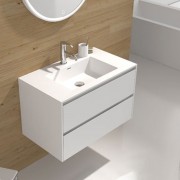 Тумба подвесная под раковину Istone Illumina прямоугольная МДФ белый матовый WD2931-0