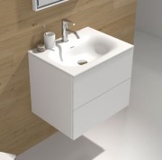 Тумба підвісна під раковину Istone Patience прямокутна МДФ білий матовий WD2932-0