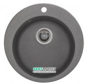 Мийка для кухні Granado Vitoria кругла Ø50,6 см нанограніт grafito 0109