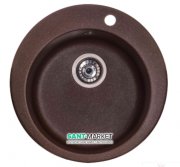 Мойка для кухни Granado Vitoria круглая Ø50,6 см наногранит marron 0106