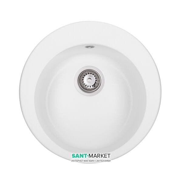 Мийка для кухні Granado Vitoria кругла Ø50,6 см нанограніт white 0105
