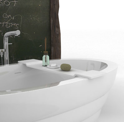 Поличка для ванної IStone Square білий матовий WD01109