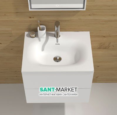Раковина для ванной врезная IStone Patience белый матовый WD38315