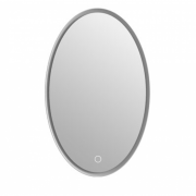 Дзеркало у ванну кімнату овальне Istone Oval з LED-підсвіткою рама білий матовий камінь WD2929-2