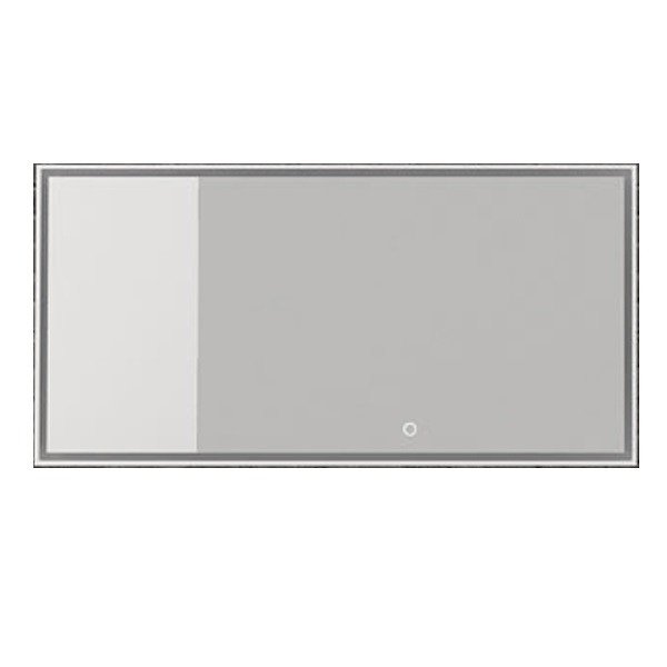 Дзеркало у ванну кімнату квадратне Istone Hannah 80 см з LED-підсвіткою рама білий матовий камінь WD2912-2F