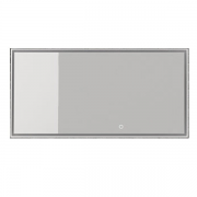 Дзеркало у ванну кімнату прямокутне Istone Hannah 100 см з LED-підсвіткою рама білий матовий камінь WD2912-2F