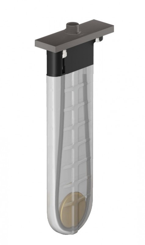 Внешняя часть для смесителя Hansgrohe sBox с прямоугольной розеткой черный хром шлифованный 28010340