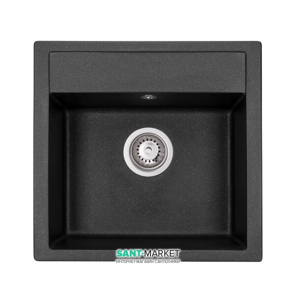 Мойка для кухни Granado Merida 49,6х48 см наногранит black shine 0301