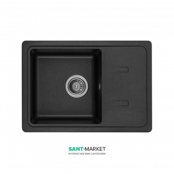 Мойка для кухни Granado Palma врезная 62х43,5 см наногранит black shine 2001