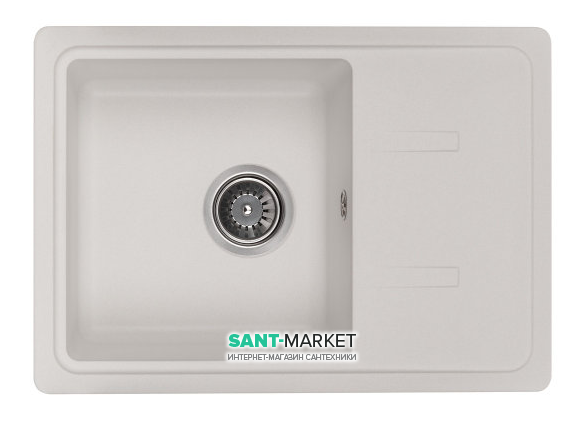 Мойка для кухни Granado Palma врезная 62х43,5 см наногранит white 2005