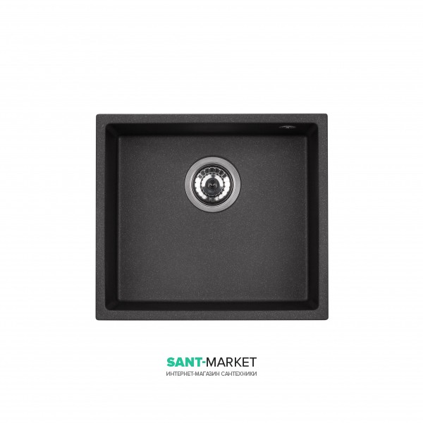 Мойка для кухни Granado Under top под столешницу 45,7х40,6 см наногранит black shine 1901