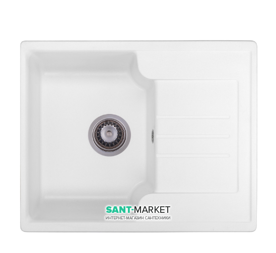 Мийка для кухні Granado Avila врізна 60,2х48,8 см нанограніт white 0505