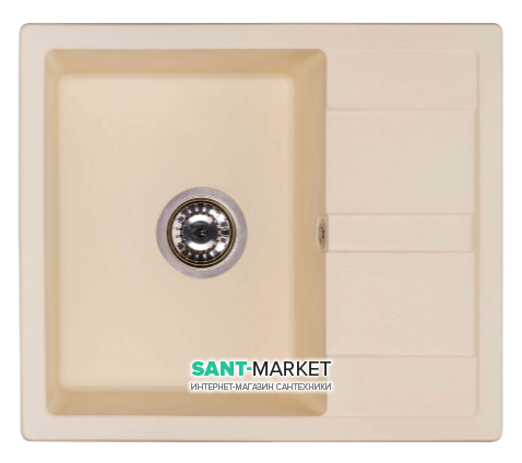 Мийка для кухні Granado Madrid врізна 58х50 см нанограніт ivory 1604