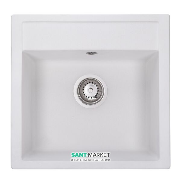 Мойка для кухни Granado Merida 49,6х48 см наногранит white 0305