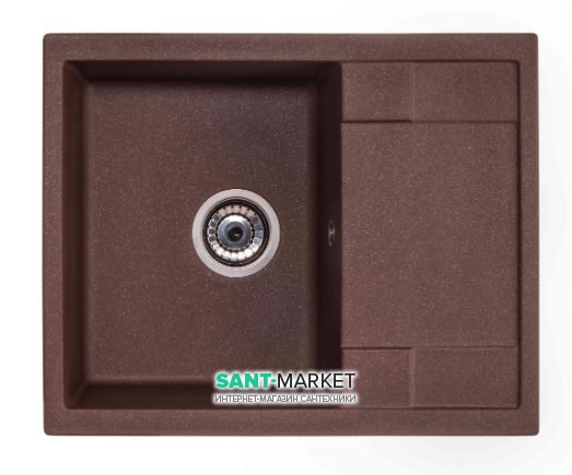 Мийка для кухні Granado Altea врізна 61х49,5 см нанограніт marron 1306