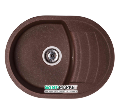 Мойка для кухни Granado Malaga врезная 61х46,5 см наногранит marron 0206