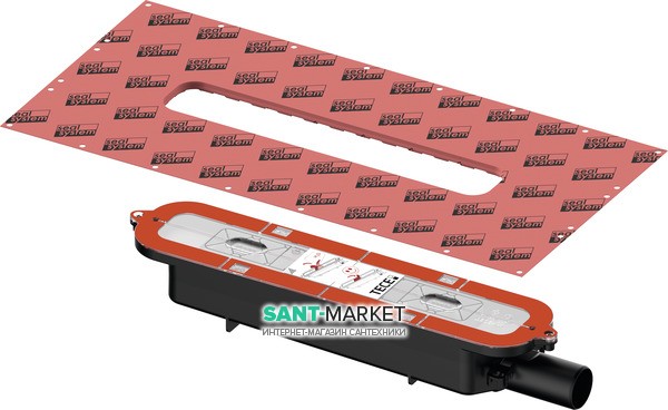 Сифон для душового лотка TECE TECEdrainprofile низький DN 40 бічній слив 673001