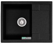Мийка для кухні Granado Altea врізна 61х49,5 см нанограніт black shine 1301