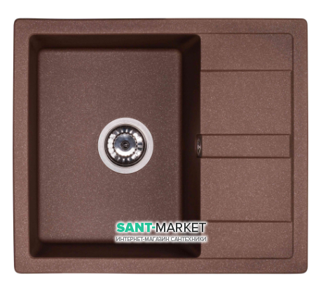 Мийка для кухні Granado Madrid врізна 58х50 см нанограніт marron 1606