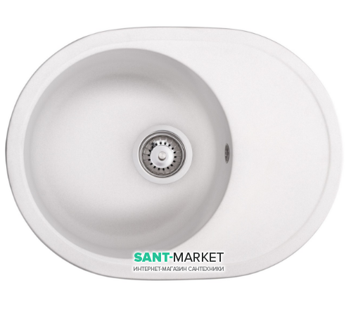 Мийка для кухні Granado Sevilla врізна 62,3х46,5 см нанограніт white 1505