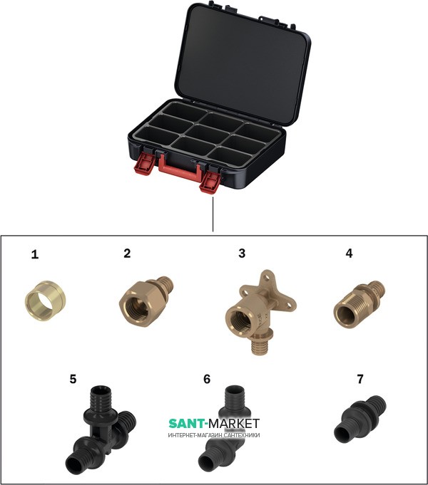 Стартовый набор TECE TECEflex с фитингами латунь/бронза/пластик 700004