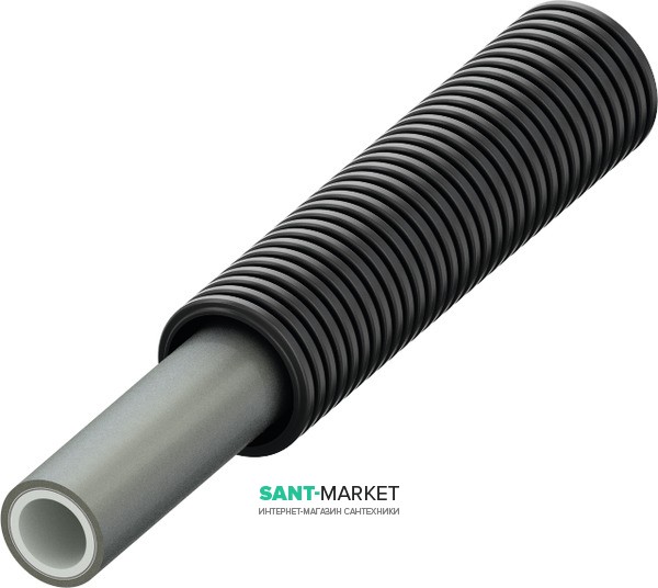 Труба універсальна 5S в захисній гофротрубе TECE TECEflex D 20х2,8 мм бухта 75 м чорний 704620