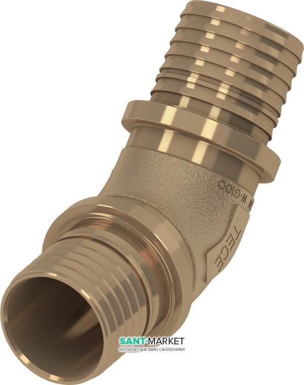 Куточок з'єднувальний 45 ° Tece TECEflex труба-труба 40 × 40 бронза 707169