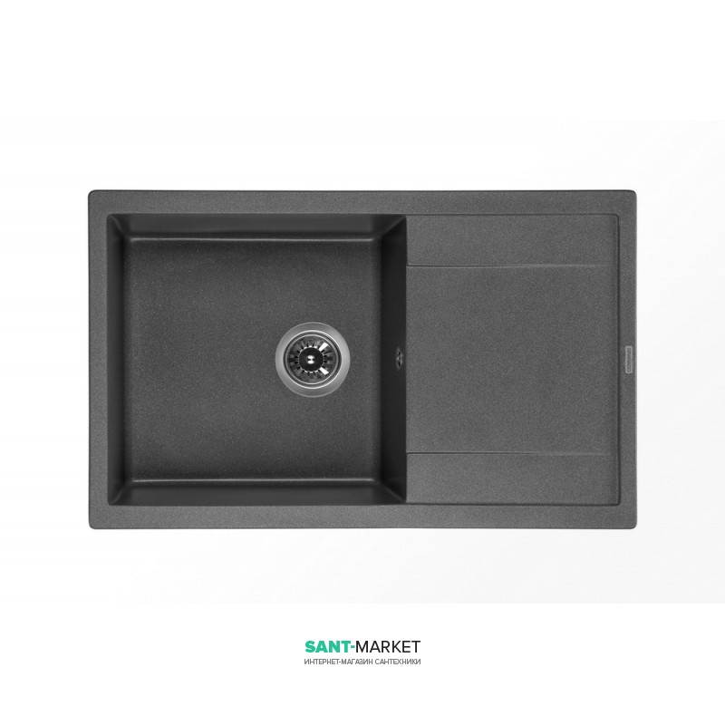 Мийка для кухні Granado Alicante врізна 78х49,5 см нанограніт grafito 2409