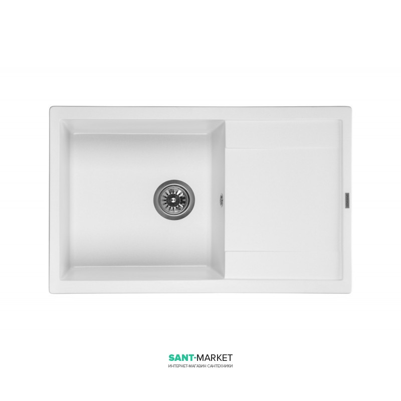 Мойка для кухни Granado Alicante врезная 78х49,5 см наногранит white 2405