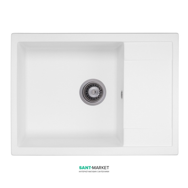 Мойка для кухни Granado Linares врезная 67,5х49,5 см наногранит white 0805