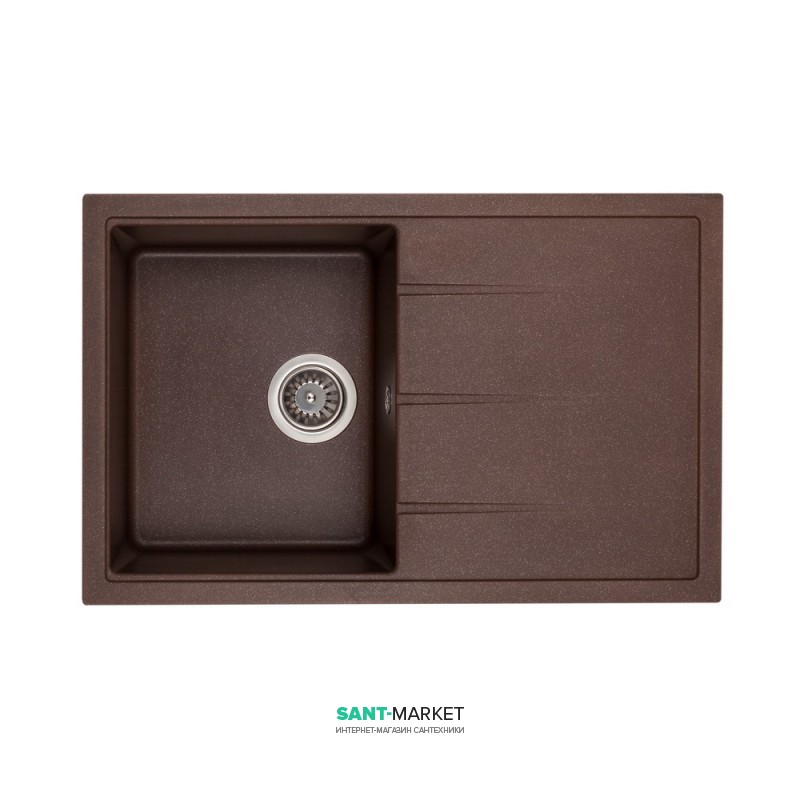 Мойка для кухни Granado Toledo врезная 78х50 см наногранит marron 2106