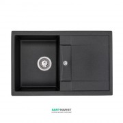 Мийка для кухні Granado Valencia врізна 77,5х49,5 см нанограніт black shine 0701