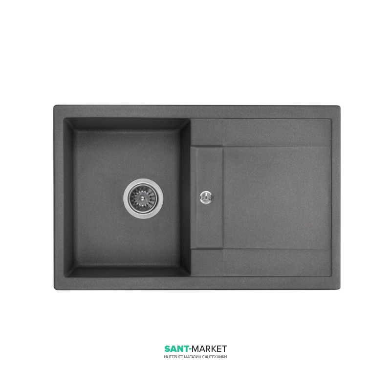 Мойка для кухни Granado Valencia врезная 77,5х49,5 см наногранит grafito 0709