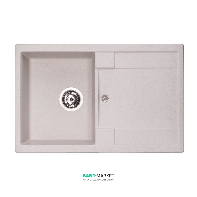 Мойка для кухни Granado Valencia врезная 77,5х49,5 см наногранит gris 0708
