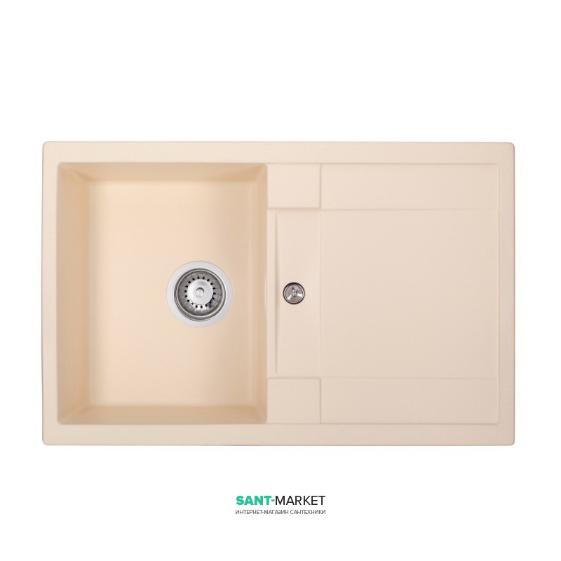 Мойка для кухни Granado Valencia врезная 77,5х49,5 см наногранит ivory 0704