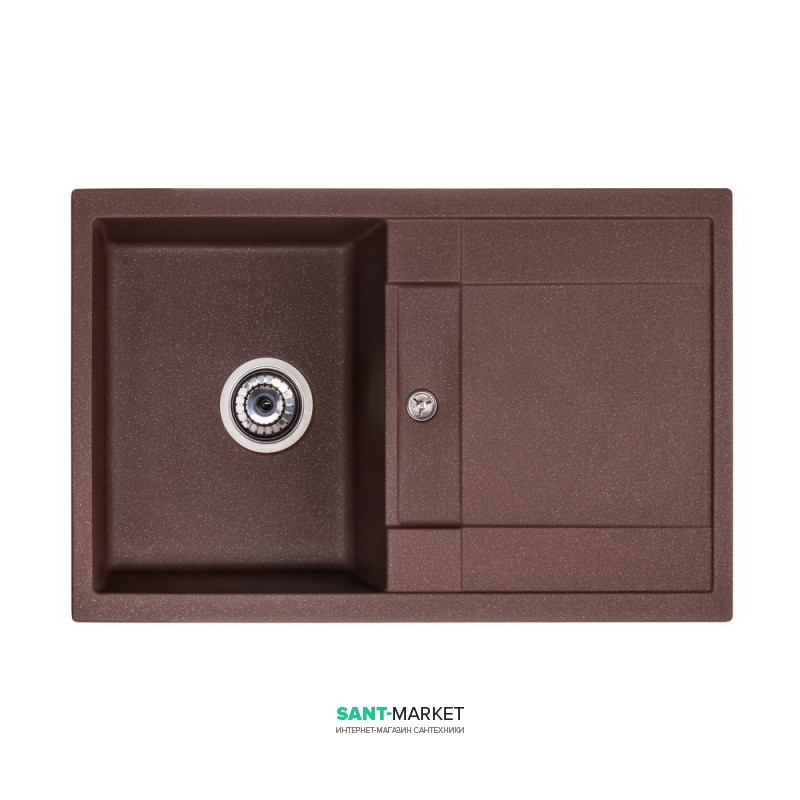 Мойка для кухни Granado Valencia врезная 77,5х49,5 см наногранит marron 0706
