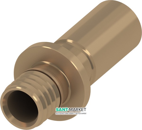 Перехідник (прес) на мідну трубу TECE TECEflex подовжений внутрішня пайка 16x15Cu латунь 716316